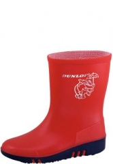 Red rubber boots for children - Dunlop Mini red - sturdy rubber boots for children by Dunlop Red rubber boots for children - Dunlop Mini red - sturdy rubber boots for children by Dunlop