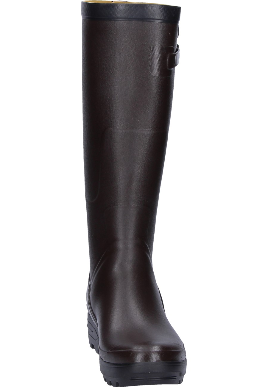 Aigle -Benyl M brown- Rubber Boots . an Aigle Wellington boot with an ...