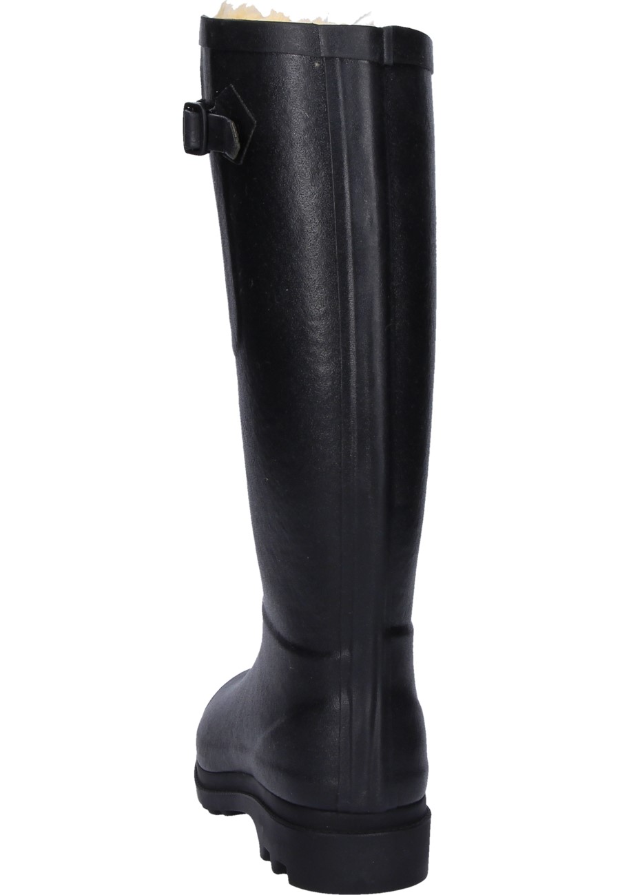 AIGLENTINE FUR black Winter Rubber Boots by Aigle