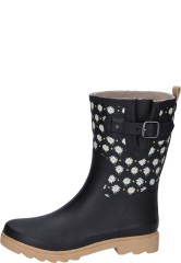 Short rubber boot THEANA black for women by AJS Blackfox