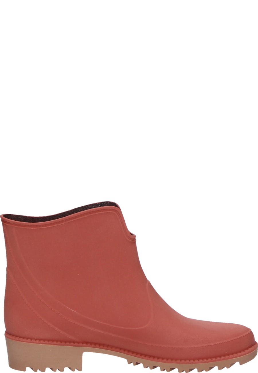 PRESTON red rubber ankle boots for women by AJS Blackfox