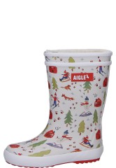 Aigle warm children's wellington boot LOLLY POP FUR PRINT 2 ZERMATT