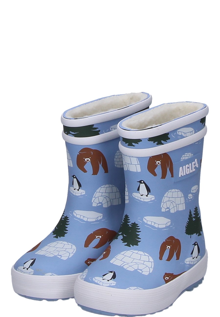Aigle Igloo Wellies Warm Children's Wellington Boot BABY FLAC FUR