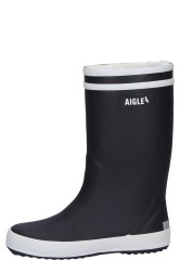Aigle lined children wellington boot LOLLY POP FUR 2 blue