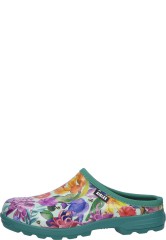 Aigle womens rubber clog LESSFOR OPEN PRINT BLOOM oliv