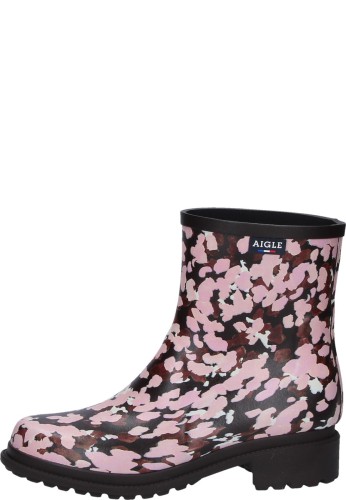 Stylish short rubber boots FULFEEL MID PT BLOSSOM by Aigle for