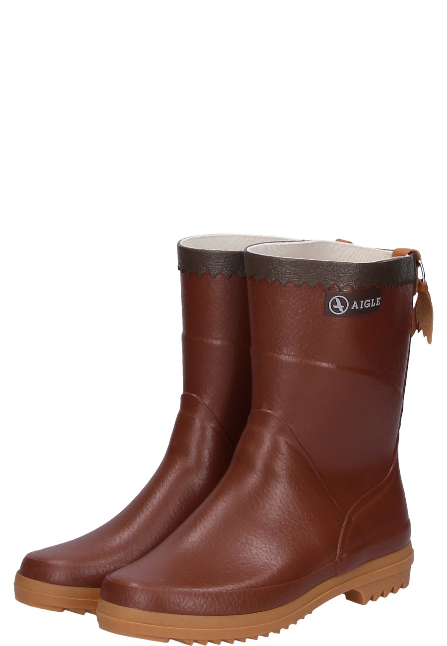 Øl Oprigtighed Skærpe Aigle -BISON LADY amber- Rubber Boots - a half-height universal women's  natural rubber boot
