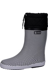 Cool, lined rubber boot GIBOULEE PRINT PIED DE POULE for women and girls by Aigle Cool, lined rubber boot GIBOULEE PRINT PIED DE POULE for women and girls by Aigle