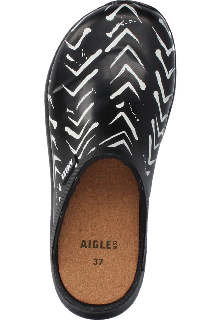 Ladies Garden Clog CORLAY PRINT CHEVRON by Aigle Fashionable and functional