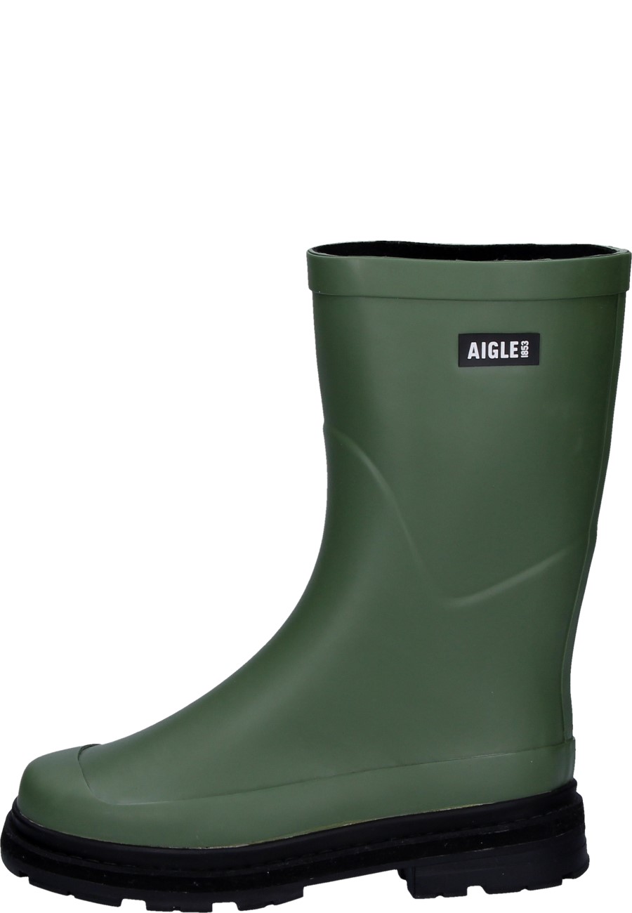 Forest Green Trendy Short Wellies Rain Wellington Boot ADVENTURE