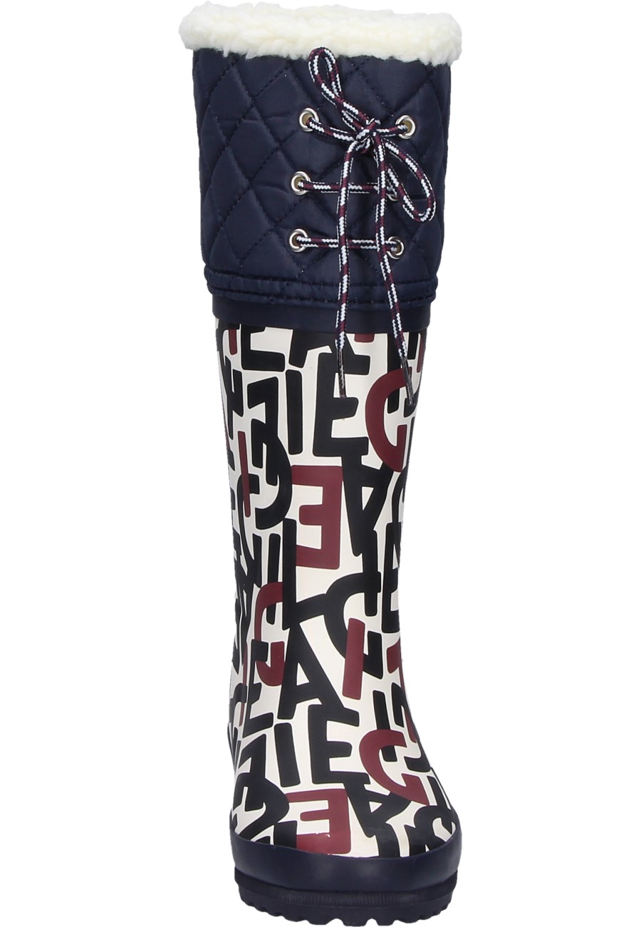 Aigle winter womens wellington boot POLKA GIBOULEE PRINT monograme