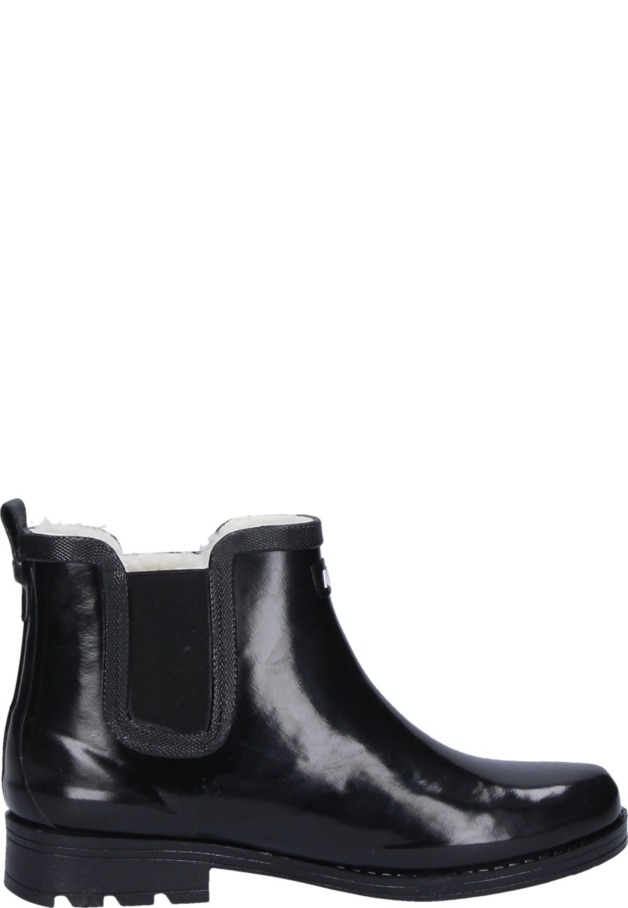 Elegant and warm wellington ankle boots CARVILLE 2 FUR noir for women