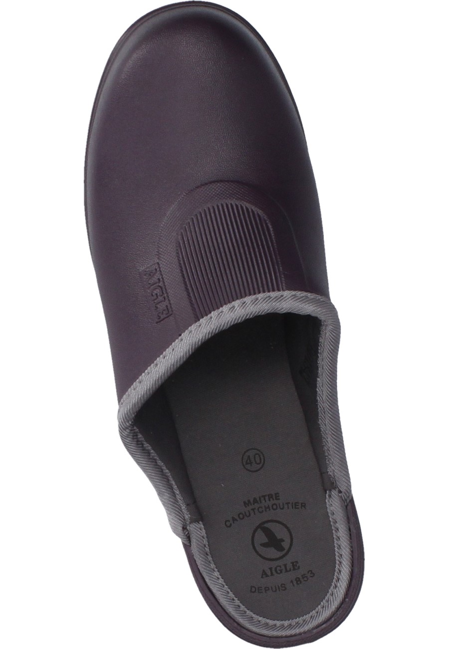 Women's rubber clogs Taden in the colours aubergine/dahlia by Aigle