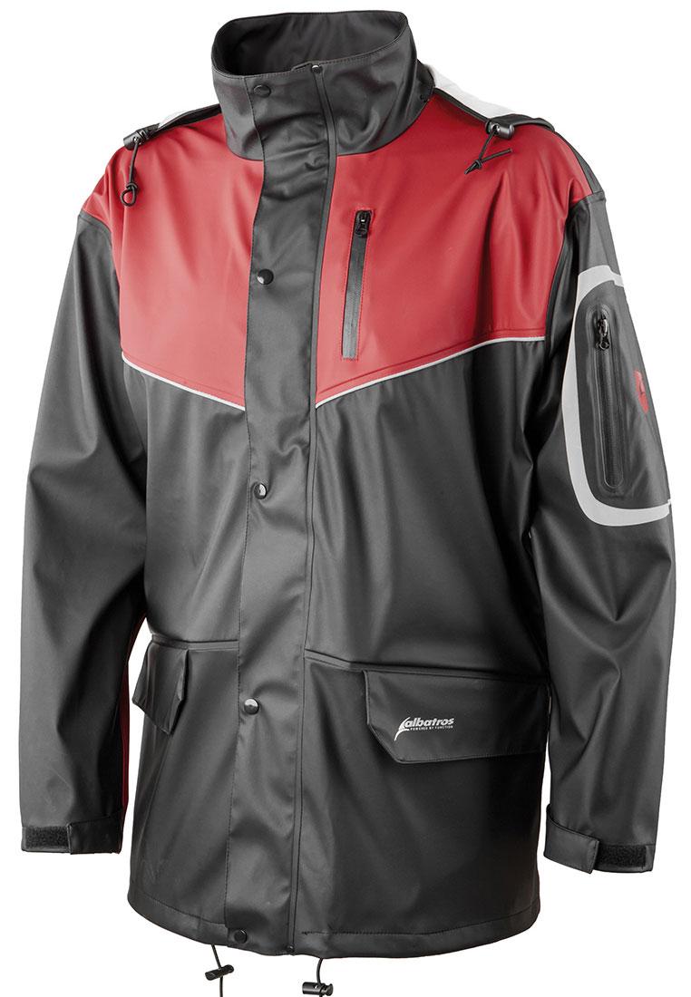 Albatros 274770 Giacca Pioggia Clima Uomo, Nero/Rosso, Taglia M – Impermeabile E Antivento - 2