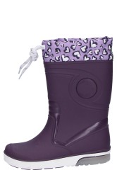 Beck warm children wellington boot BLINKING VALENTINE purple
