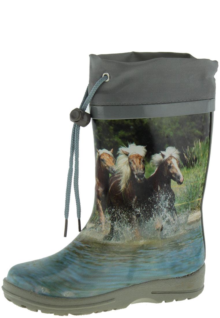 Horses multicoloured Children's Wellies by Beck