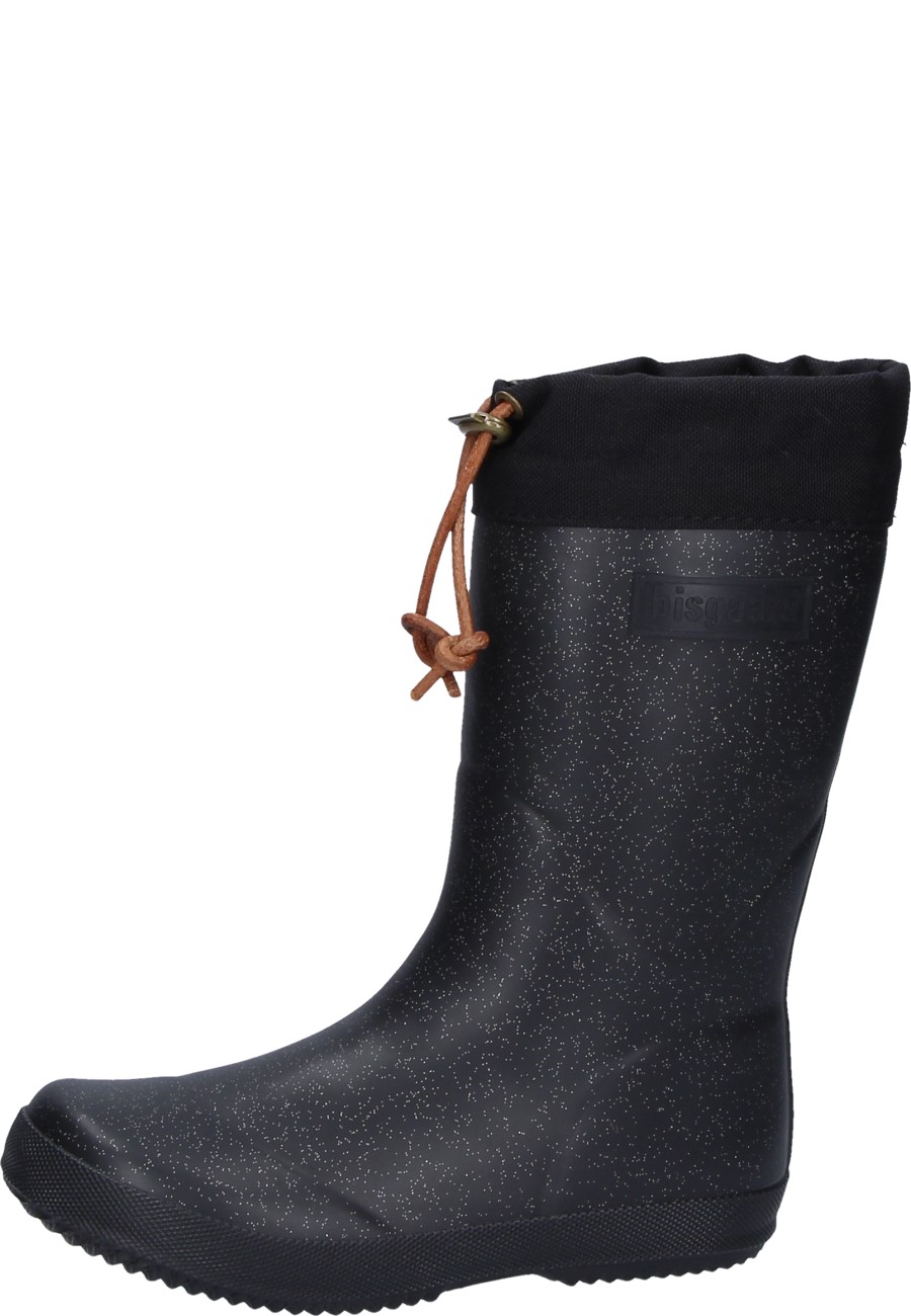 Children's rubber boots Winter Thermo Glitter in black of Bisgaard