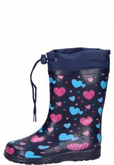 The winter rubber boot HERZEN dark blue by Beck for children The winter rubber boot HERZEN dark blue by Beck for children