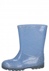 Girls light blue rubber boot GLITZER by Beck Girls light blue rubber boot GLITZER by Beck