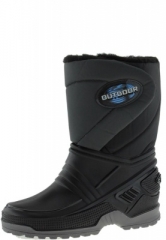 Kids Warm Lined Rubber Boots Outdoor Grey by Beck Kids Warm Lined Rubber Boots Outdoor Grey by Beck