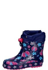 Warm lined wellington boots for children HAPPY BUGS blu Warm lined wellington boots for children HAPPY BUGS blu