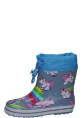 The warmly lined rubber boots RAINBOW light blue for ch The warmly lined rubber boots RAINBOW light blue for ch