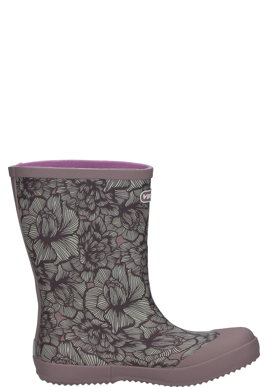 Kids rubber boot INDIE PRINT dusty pink/cream by Viking