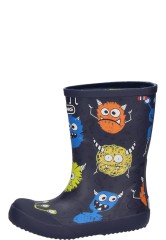 Kids rubber boot INDIE PRINT navy/multi by Viking with 