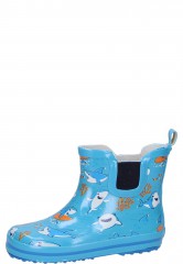 Beck childrens rubber ankle boot LITTLE SHARKS blue | Motif-rich ankle boots from welly-king Beck childrens rubber ankle boot LITTLE SHARKS blue | Motif-rich ankle boots from welly-king