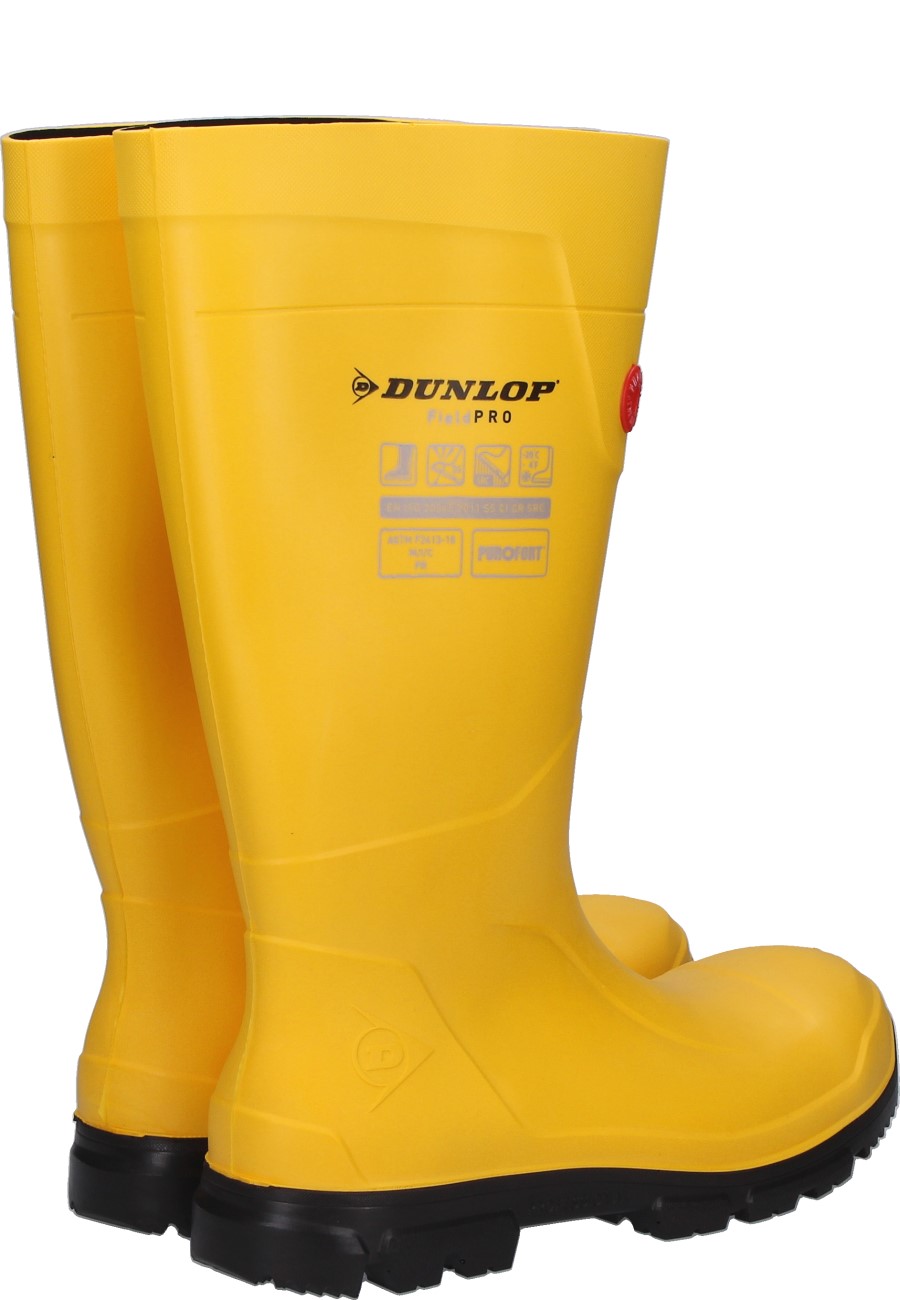 S5 safety rubber boot Purofort® FieldPRO yellow for men and women by Dunlo