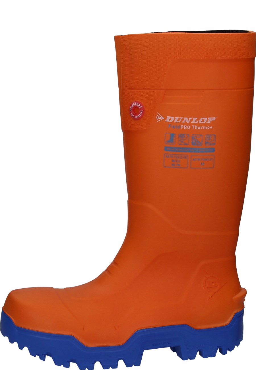 Dunlop Purofort FieldPro Full Safety Steel Toe Boots, Gray, Size 6 Dunlop Purofort FieldPro Full Safety Steel Toe Boots, Gray, Size 6