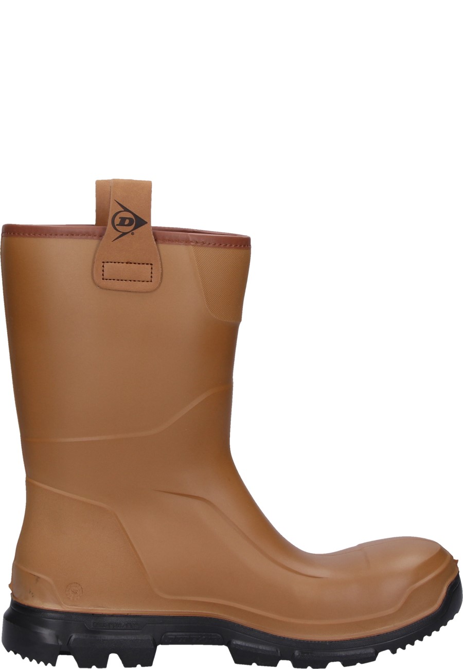 Dunlop PUROFORT® RigPRO FUR brown S5 lined rubber boot with sneaker fit