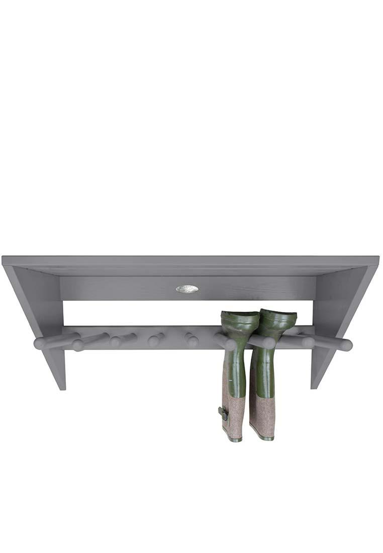 Esschert Decor WallMounted Boot Rack in grey made from painted wood