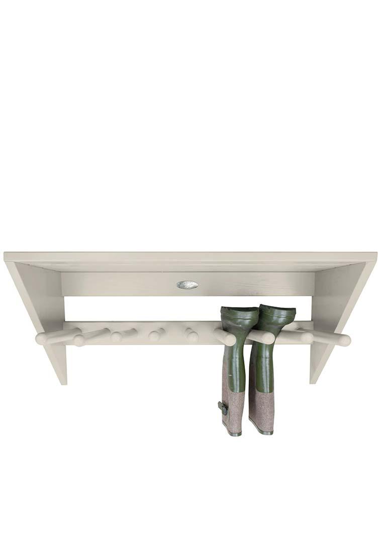 wall mounted welly rack with shelf