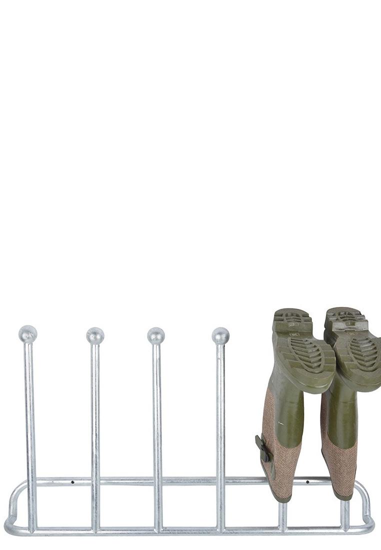 Decorative design mallmounted boot rack for 3 pairs of wellies