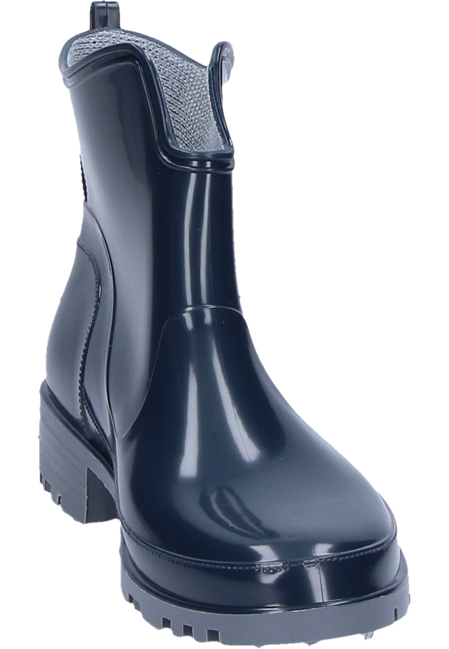 ELKE Women’s Blue Ankle Rain Boots inexpensive and in a practical short versio