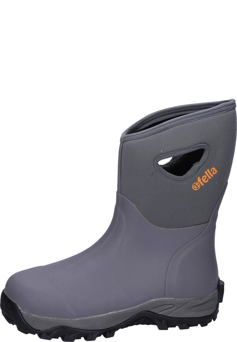 short grey rain boots