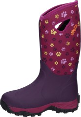 Fella ladies wellington boot PAW WALKER HIGH BORDEAUX LILA | with Paw Design