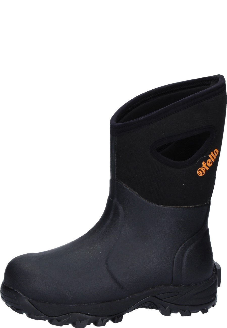 Fella Mainwalker Short Black Ladies Rubber Boots Robust