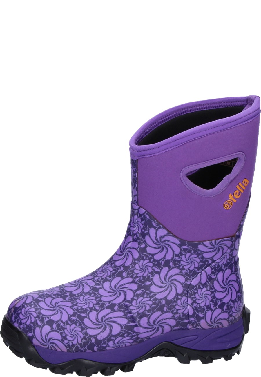 purple rubber boots