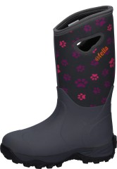 Fella Ladies Wellington Boots PAW WALKER HIGH GREY | with Paw Design