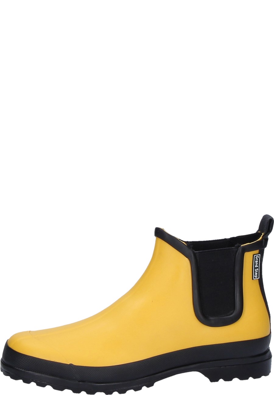 yellow ankle rain boots