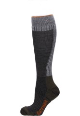 Rubber boot socks with copper, calf-high | Gateway1 BOOT CALF SOCK Olive/Grey