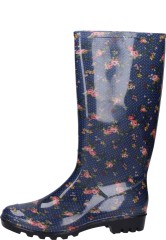 Gevavi ladies wellington boots SARA blue with floral print Gevavi ladies wellington boots SARA blue with floral print