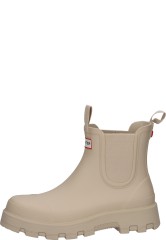 Hunter women's rubber ankle boot ELEMENTS ELASTIC CHELSEA BOOT beige