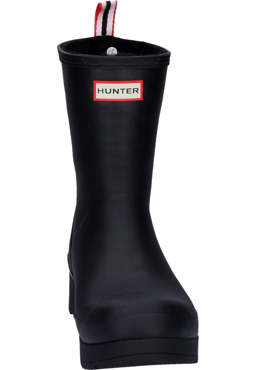 Mens Short Rubber Boots M PLAY MID SHERPA INSULATED BT black by Hunter