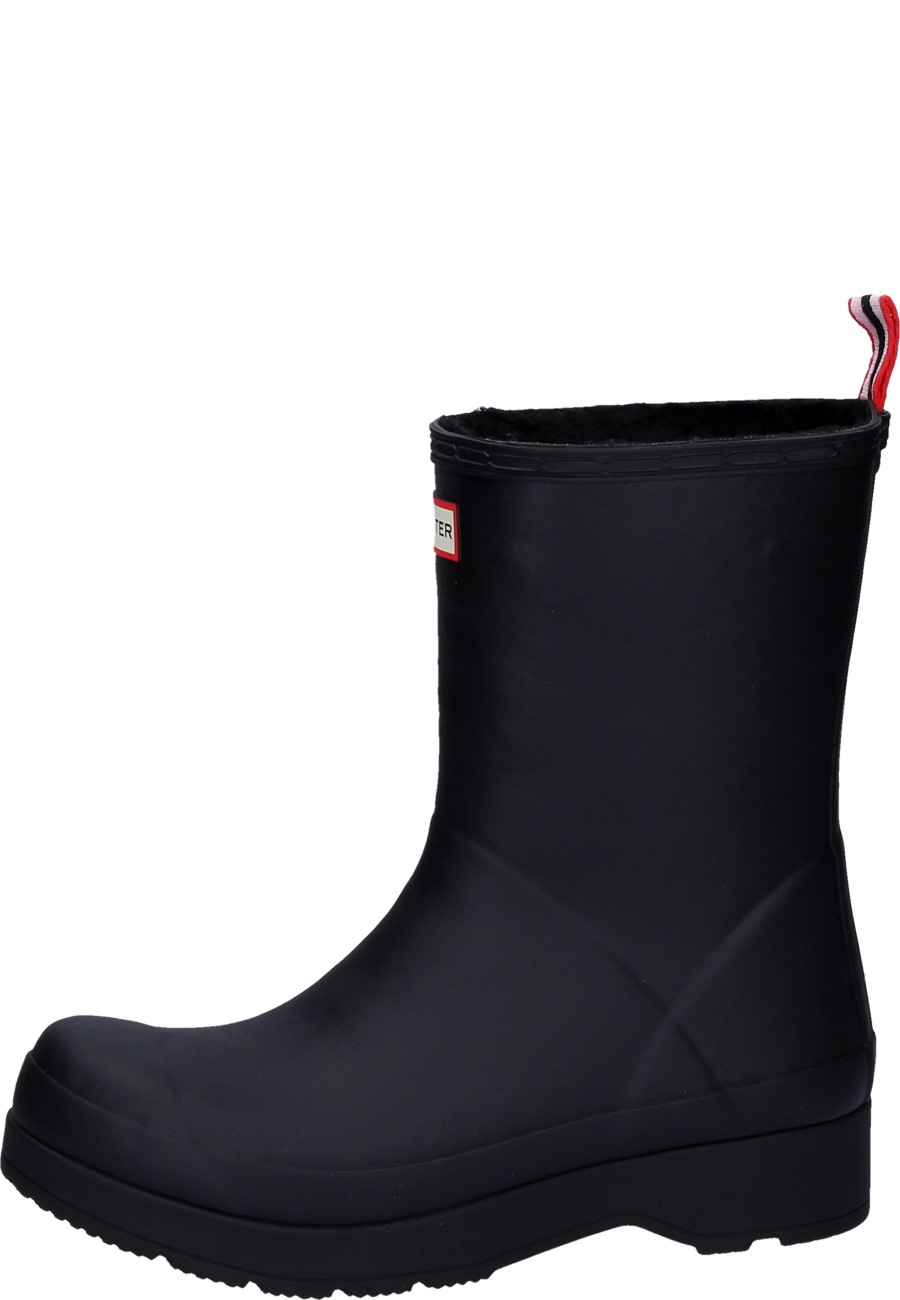 Mens Short Rubber Boots M PLAY MID SHERPA INSULATED BT black by Hunter