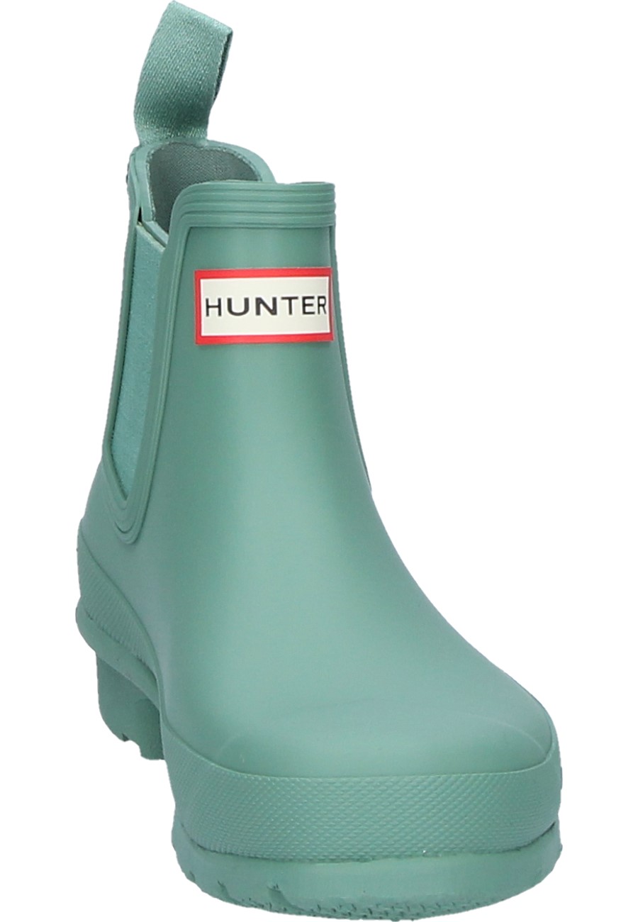 hunter chelsea boots green