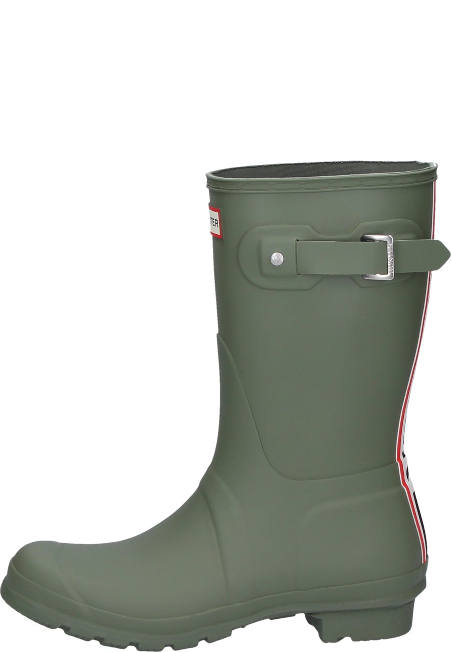 Half high women's rubber boot ORIGINAL SHORT BACKSTRAP green by Hunter - Main Image