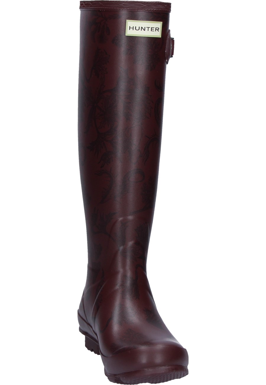 burgundy hunter wellies